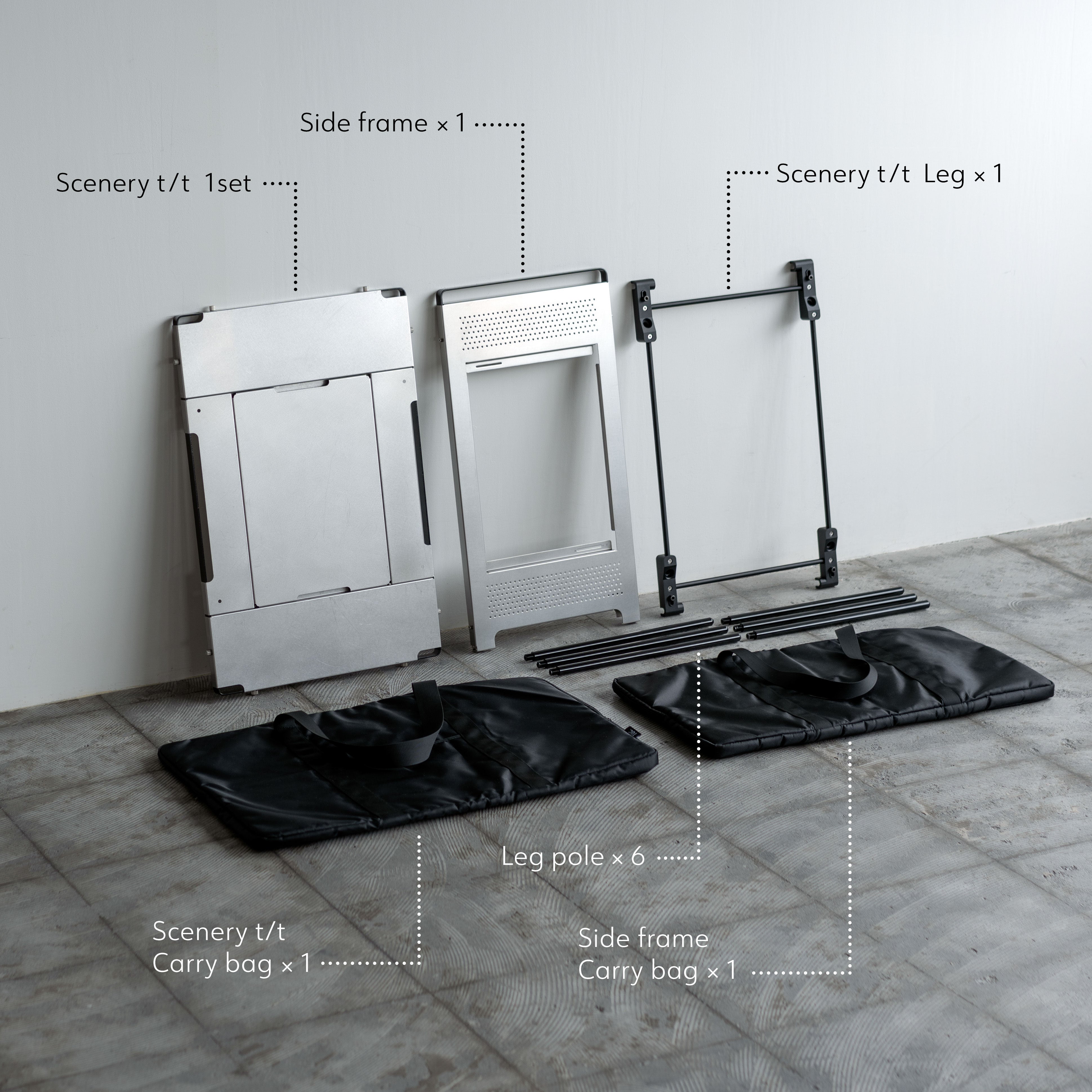 ［Scenery t/t］&［Side frame+Leg (Top cover&hangerなし)］